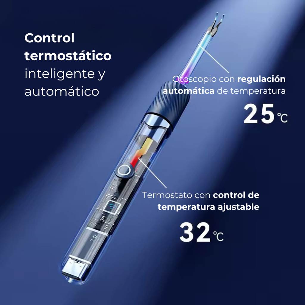 Limpiador Inteligente de Oído Inalámbrico con Cámara 4K (Android / iOS)