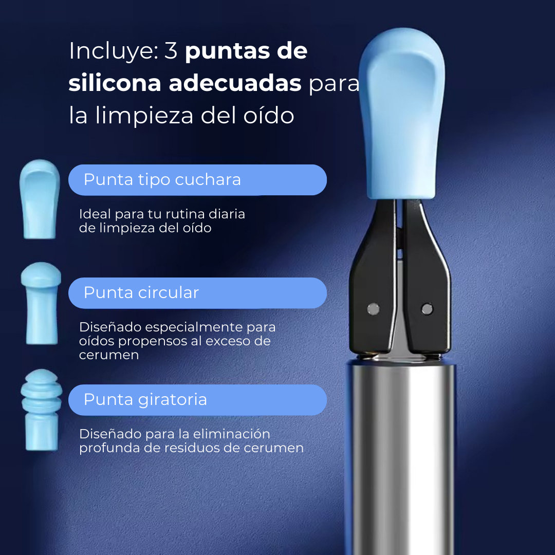 Limpiador Inteligente de Oído Inalámbrico con Cámara 4K (Android / iOS)